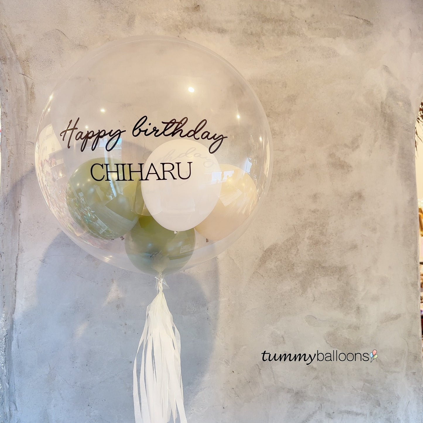 バルーンインバルーン*オリーブクリーム*bib-olivecream