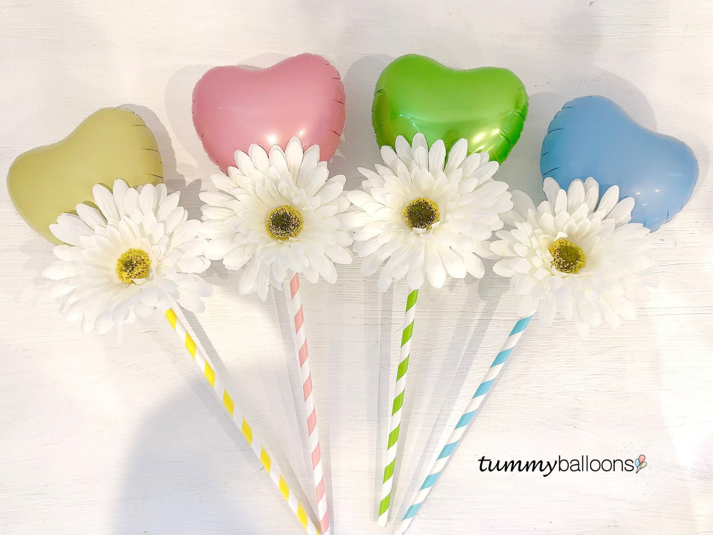 スティックバルーン【花付き・ハート】*balloon_customFHS