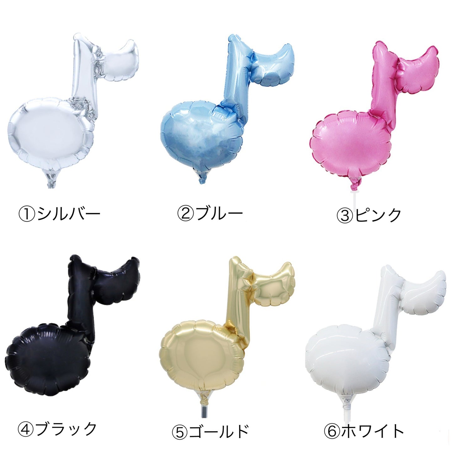 mini音符スティックバルーン【花付き】*balloon_customFmusic