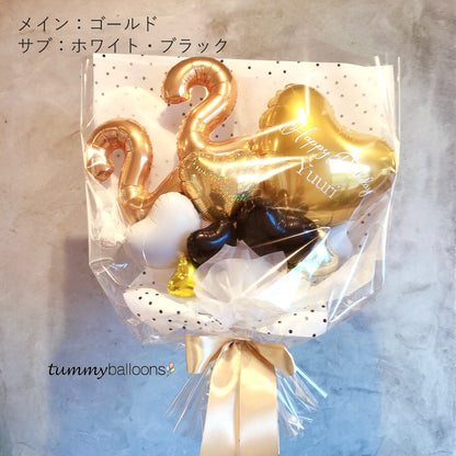 ナンバー入りバルーンブーケM・ドット＊b-number_dot